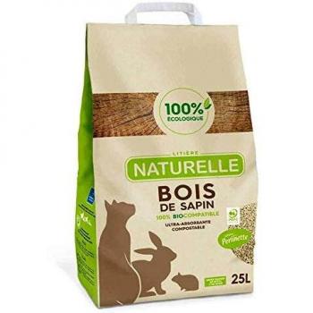 Litière pour chat en bois de sapin 100% naturel et biodégradable