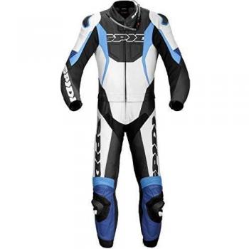 Spidi Sport Warrior Touring Tuta moto divisibile Nero Bianco Blu 50