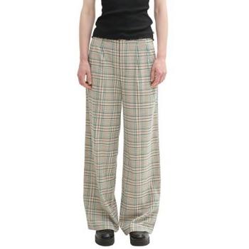 Tom Tailor Denim Damen Hose mit weitem Bein und Karomuster