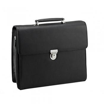 Leder Aktentasche Schwarz 40 cm