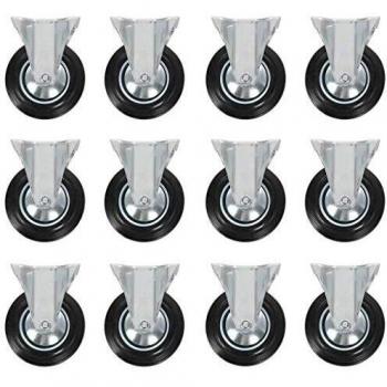 VidaXL 12-pack of Stainless Steel Fixed Casters (160 mm)