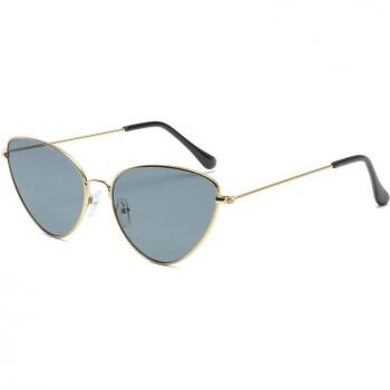 Gafas de Ojo de Gato Retro de Metal Rosa con Lentes Transparentes para Mujer
