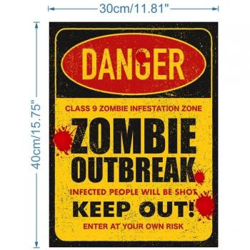 Haunted House Bloody Restroom Warning Sticker