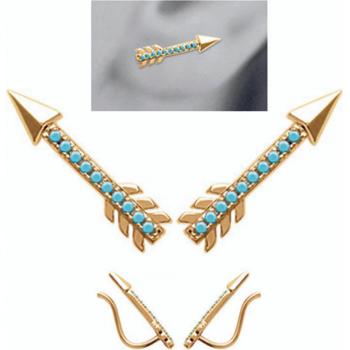 18x3mm Gold-Turquoise Navajo Earring Set – Lily’s Treasures