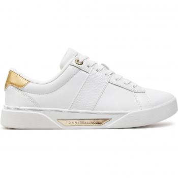 Weiße Tommy Hilfiger Chic Panel Court Sneakers für Frauen