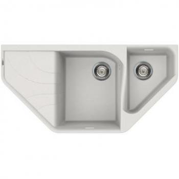 Lavello Elleci LGEESA68 100X50 cm 2 Vasche con Gocciolatoio Granitek Titanio