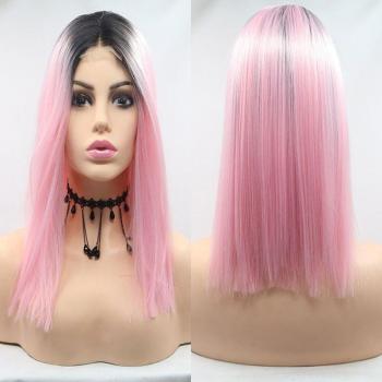 Bombshell Hairline Black Bob con Rizo de Rosa