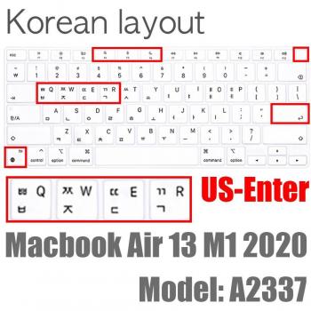 Korean Layout Keyboard Skin for MacBook Air 13 inch M1