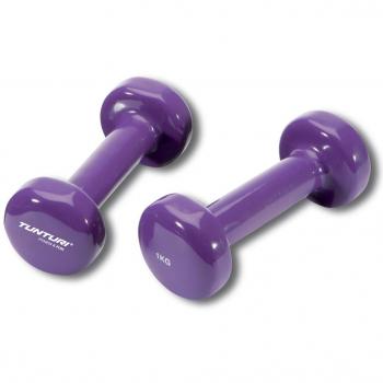 1 kg Purple Tunturi Classic Vinyl‑Coated Dumbbell