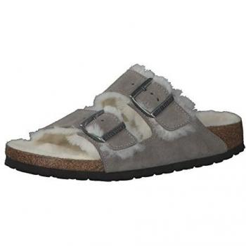 Sandali Birkenstock Shearling Narrow grigio bianco