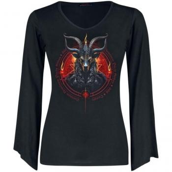 Maglia Maniche Lunghe di Spiral Baphomet Nero S-XXL