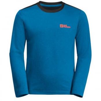 Jack Wolfskin Unisex Shirt Actamic Longsleeve K – Blau – Größe 140 – Crisp Cobalt