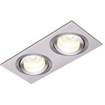 SAXBY Tetra Downlight Plateado Anodizado GU10