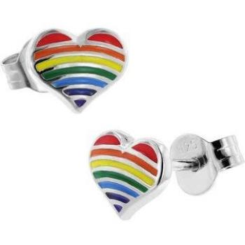 Trendor Kinder-Ohrringe Silber 925 Herz Ohrstecker