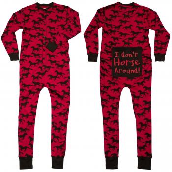 LazyOne „I Don’t Horse Around“ Onsen‑Style Babywear – Erwachsen, Größe L