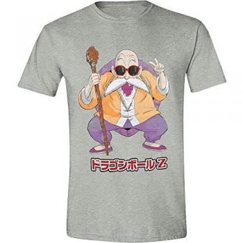 Dragon Ball Z Master Roshi Graphic Tee – Grey Mottled XXL