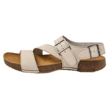 Chaussures Élégantes I Breathe 43 Plat Boucle Cuir Blanc