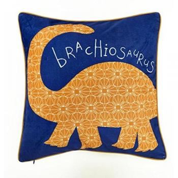 Polished Dino Doodles Throw Cushion – Arthouse Collection, 45×45×0.02 cm, Polyester, Multi‑Colour