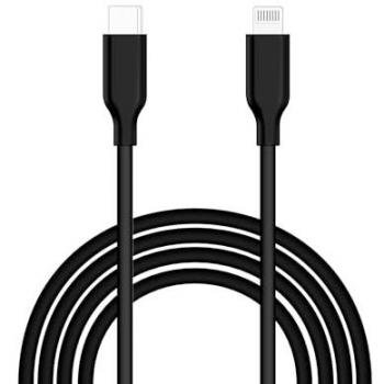 Alkaya Speed Flex Silikon Datenkabel 15W USB-C Lightning 1m schwarz