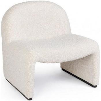 Poltrona Soggiorno Bouclè Naturale Babila 71x69x72,5 cm