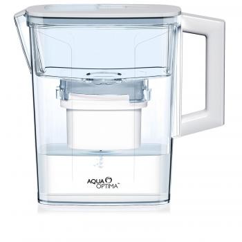 Aqua Optima EJ0331 Tischwasserfilter „Compact“ – 30‑Tage‑Evolve‑Filter (Weiß)