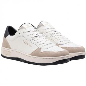 Replay Sneaker aus Leder mit Label-Details Modell 'EPIC' in Weiß, Größe 43
