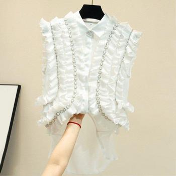 Camiseta manga corta en chiffon slim fit