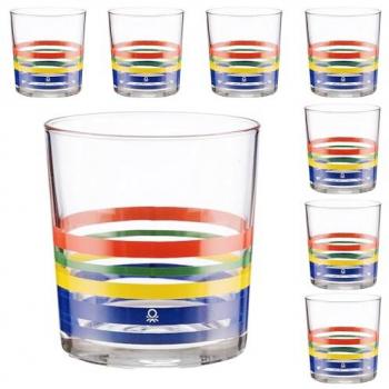 Juego “Pinceladas de Vidrio” – 8 vasos decorativos 33 cl