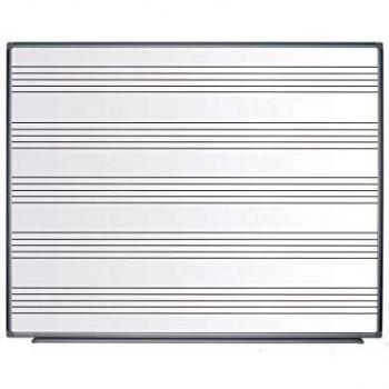 Pizarra blanca magnética para música Bi-Office 1500 x 1200 mm