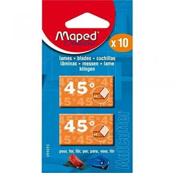 Conjunto de 10 Cuchillas MatCutter 45°, Empaquetado en Blister