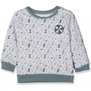 Noppies Baby-Jungen B Sweater ls Vernal AOP Sweatshirt, Mehrfarbig (Light Grey Melange C245), 68