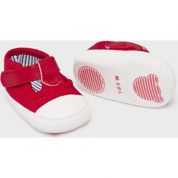 Scarpetta rossa in tela con chiusura velcro Mayoral 9626