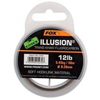 FOX International Illusion Soft Hooklink 50m 0,30mm 12lb trans khaki