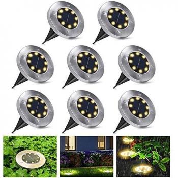 Battery Operated Waterproof Garden Lights (8 Pack)