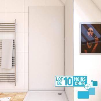 Pannelli Murali da Bagno, 10 pezzi, Alluminio Bianco – 90x210 cm – Wall’It