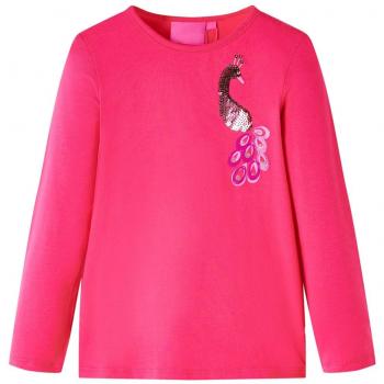 Bright Pink Kids' Long Sleeve T-Shirt 128