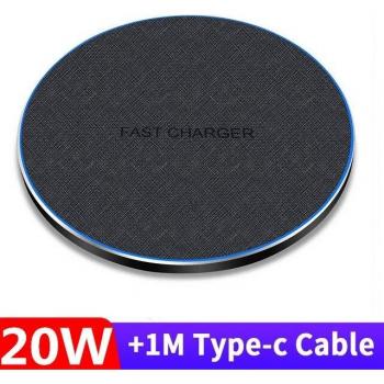 Chargeur sans fil QI 30 W compatible iPhone et Samsung