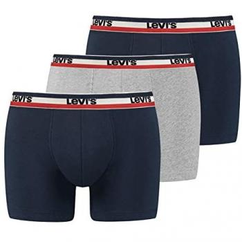 Bóxer Levi's 3 Unidades L Logo Azul Gris y Negro