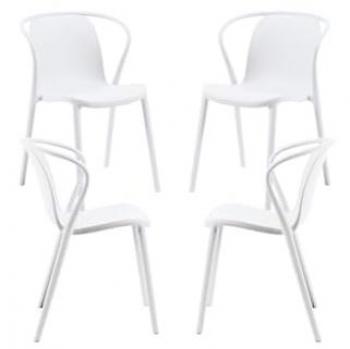 Pack 4 Sillas Zotli Blanca – Confort al Aire Libre