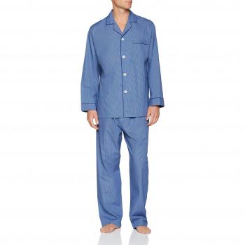 Pijama de Dormir Brooks Brothers, Manga Larga, Azul, Talla L