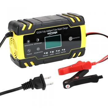 Digital LCD Display Car Battery Charger 12V-24V 8A with Pulse Repair