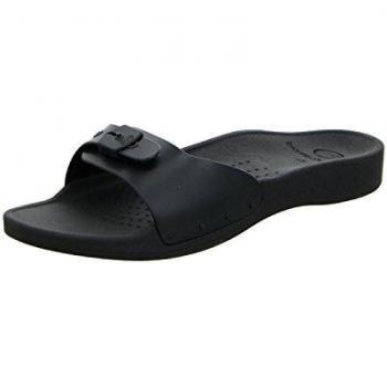 Scholl Sandali con tacco a zeppa da sole per uomo taglia 45 colore nero