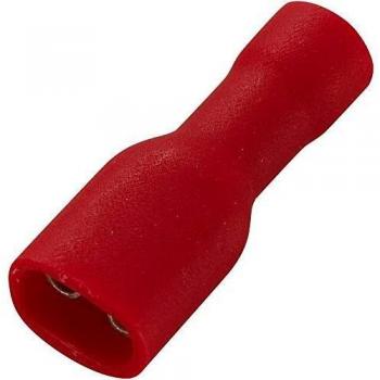 Tru Components – Clip Cosse 4,8 mm x 0,5 mm rouge