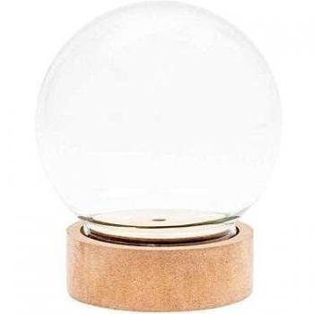 Stilvolle Glasdekohaube mit Fuß 10x12,5cm