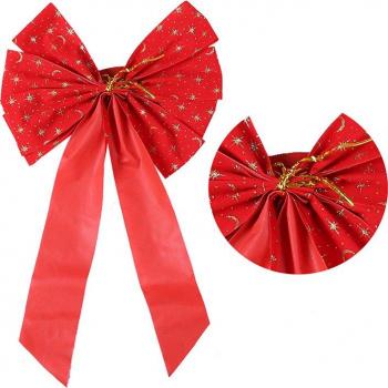 Nœud en velours rouge pour décoration de Noël