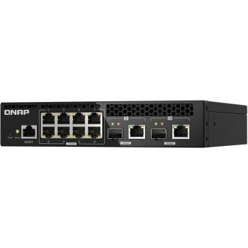 QNAP QSW‑M2108R‑2C 10G SFP+ & RJ45 Managed Switch – Half Width, Layer 2