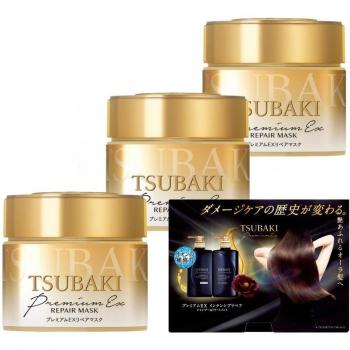 Tratamiento Capilar TSUBAKI Premium 180g x 3 + Rinse Bonificado