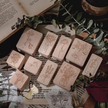 Inspiration Series Wooden Rubber Stamps for DIY Scrapbooking (10PCS)