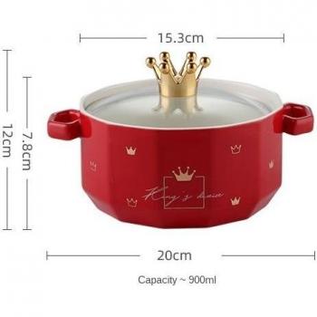 Student Dormitory 6-Inch Soup Bowl with Lid