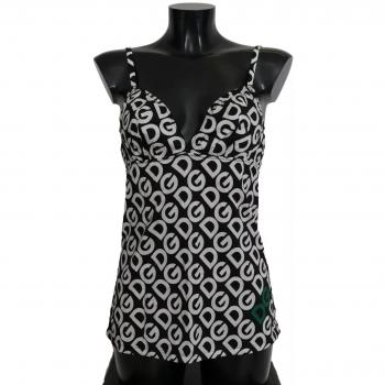 Logo Print Black Camisole Underwear Top